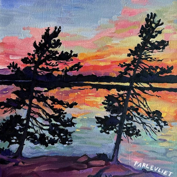 Pine sunset e-card by Monique Parlevliet