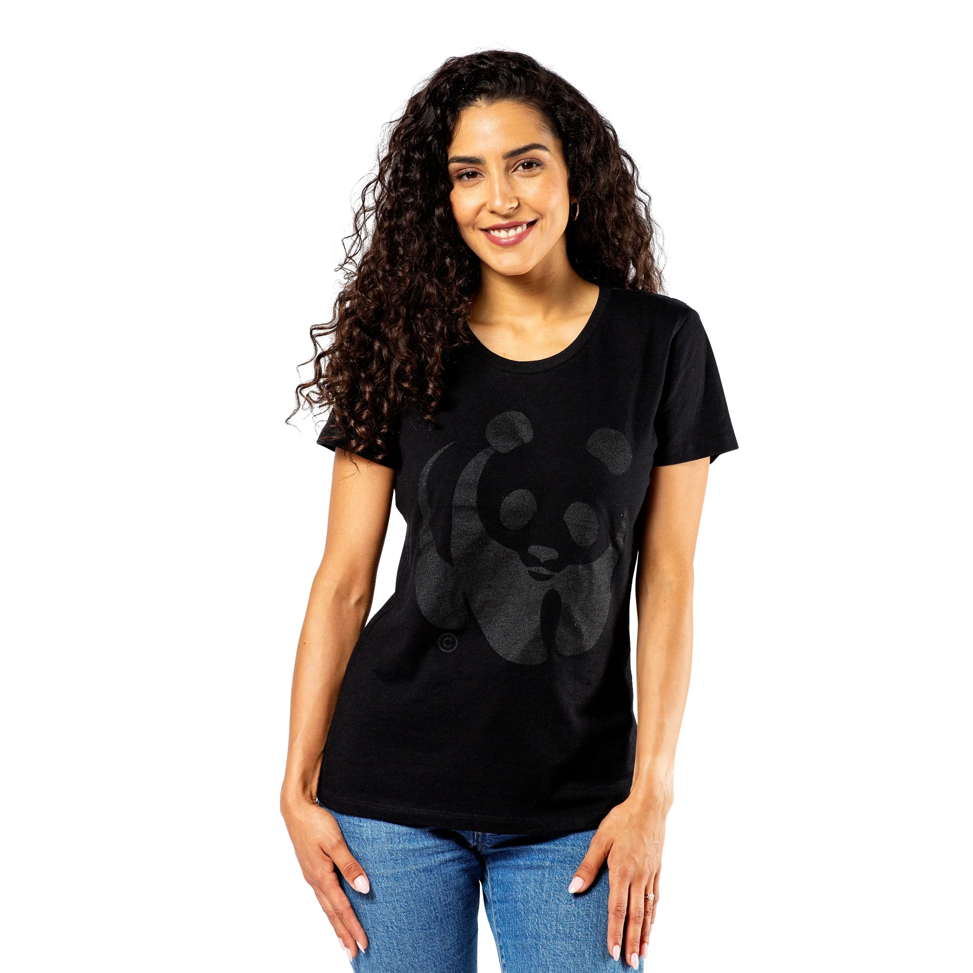 T-shirt coupe féminine, noir - Image 2