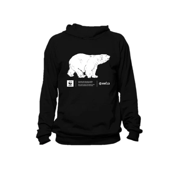 Unisex polar bear hooded sweatshirt - Image 2